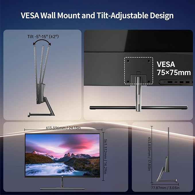KTC 5K Monitor 27 Inch: Dual Mode 5K @60Hz / 2K@160Hz Computer Monitor