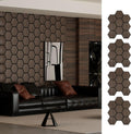 Hexagon Acoustic Wall Panels, Self-Adhesive Sound Absorbing Wall Panel by ARMURO (4 Pack)
