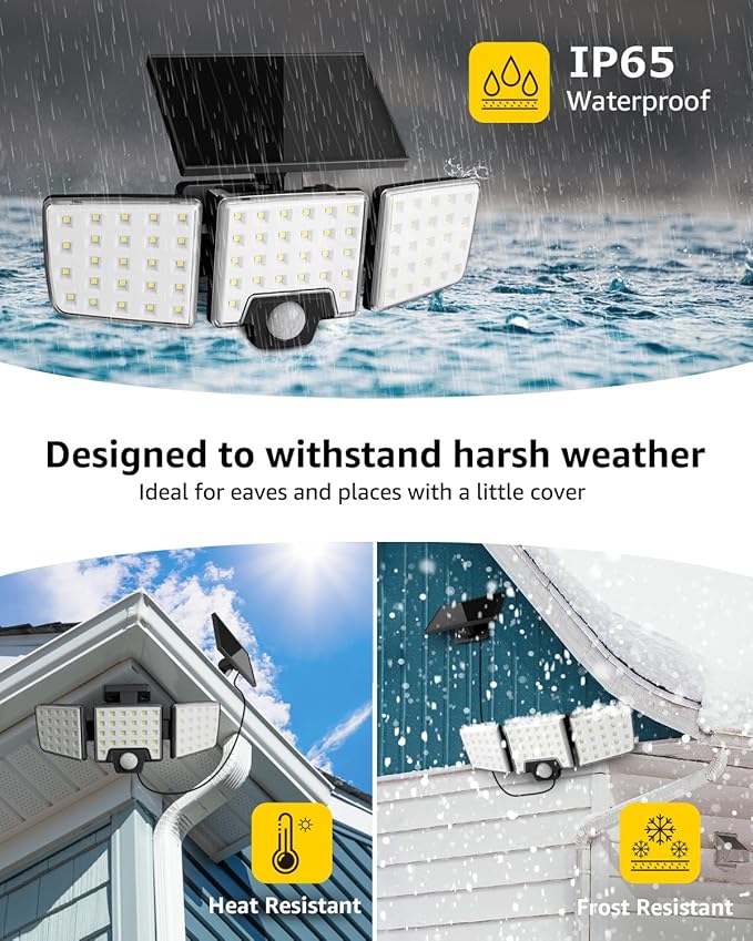 Lepro Solar Security Lights Outdoor Motion Sensor, 2 in 1 Separated and