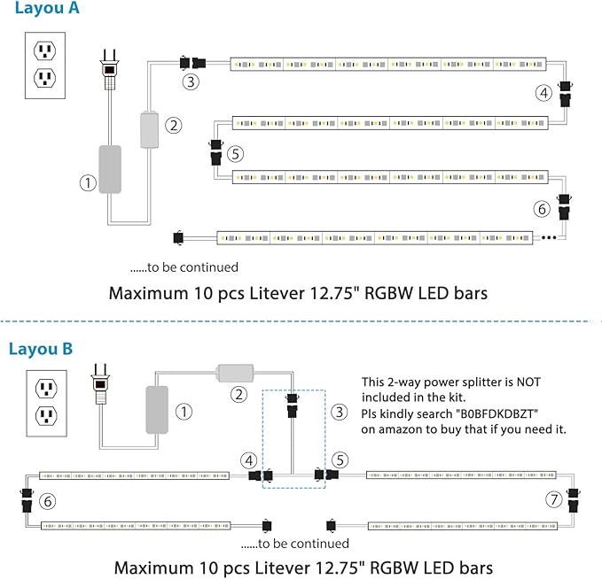 Under Cabinet LED Lights Kit. RGB Color Changing & Super Bright White Lighting.