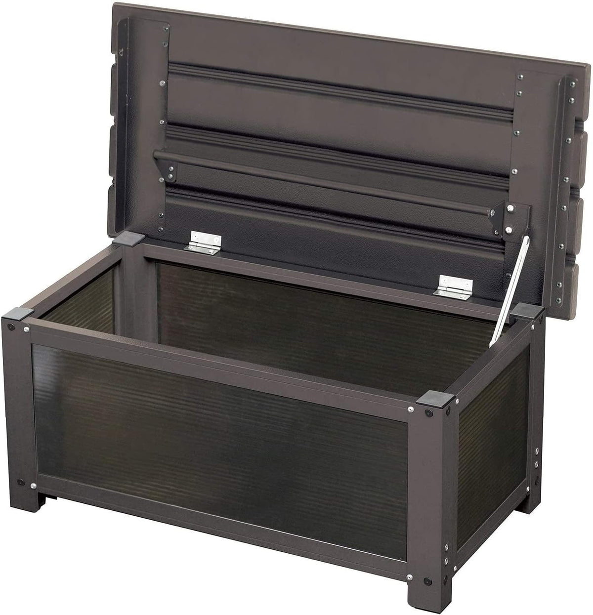 Yamazen KSS-74H (DBR) Step Stocker, Width 29.1 x Height 12.6 inches (74 x 32 cm), Aluminum, Bench Stocker, Storage Cabinet, Dark Brown