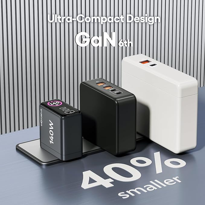 WOTOBEUS GaN Dual 140W USB C PD 3.1 Wall Charger