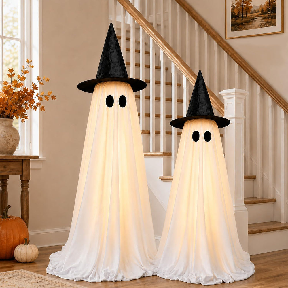 Halloween Ghost Decorations Indoor,Light Up Ghost Decor Indoor - 2 Pack