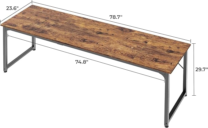Huuger Computer Desk, 80 Inch Office Desk, Gaming Desk