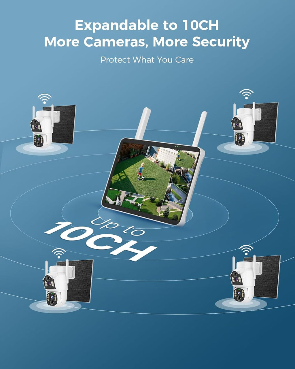 hiseeu security camera, 4mp solar security cameras wireless, view 9