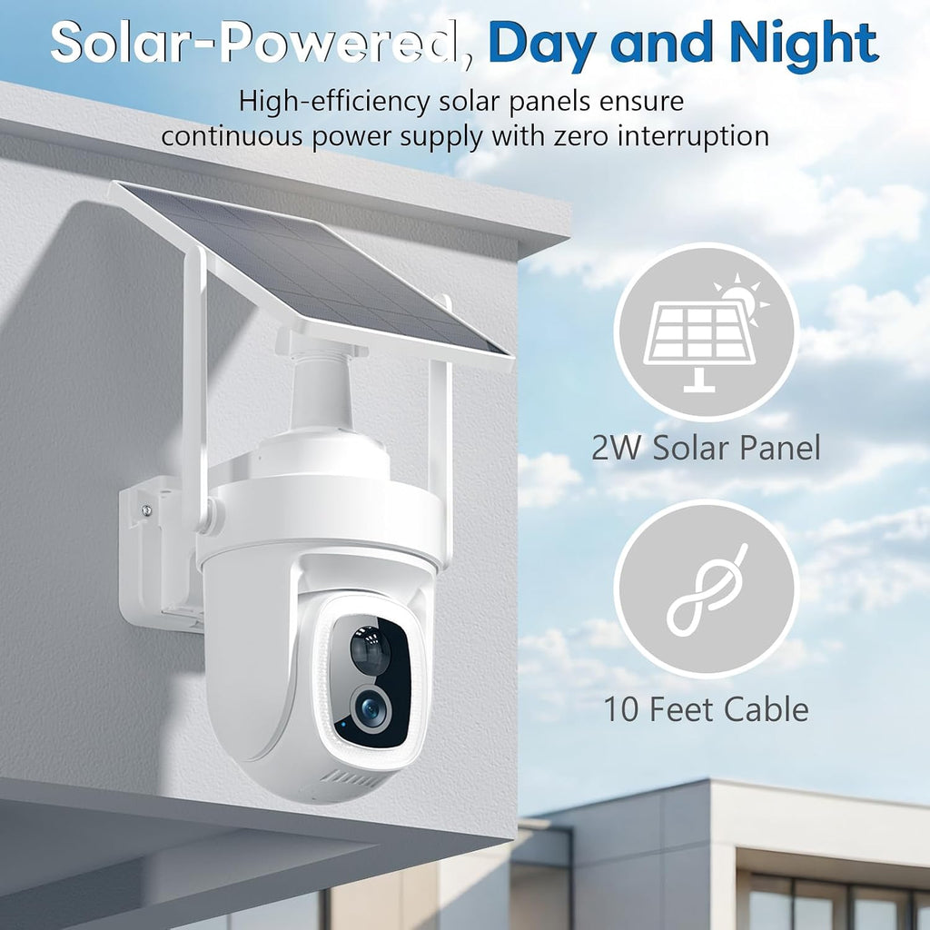 4k solar security cameras wireless outdoor with local, view 9