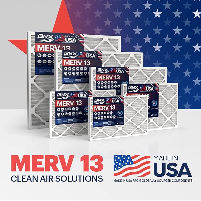 BNX TruFilter 16x20x1 MERV 13 AC Furnace Air Filter (12-Pack)