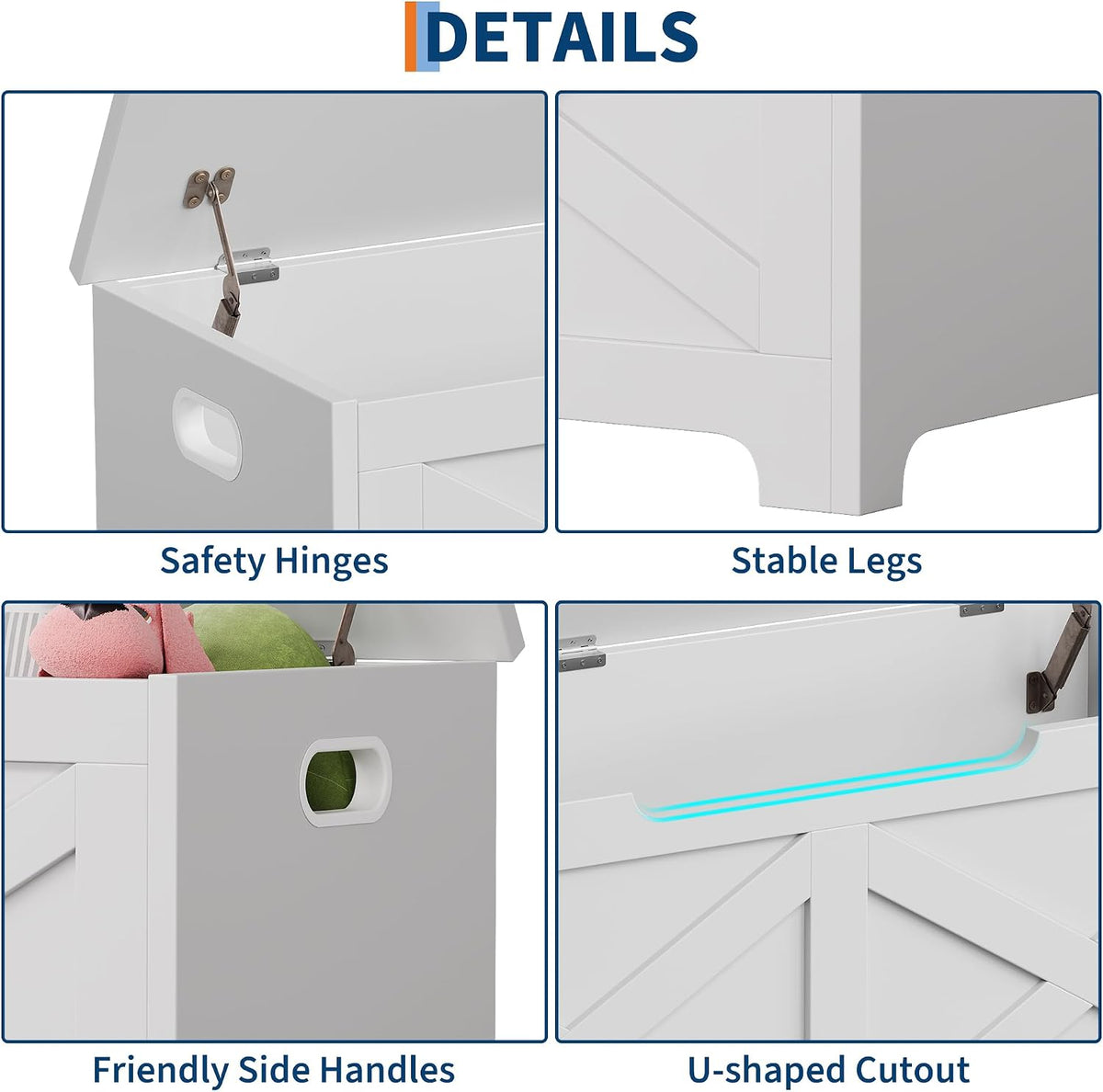 gaomon 39.4" storage chest, storage bench with safety, package contents