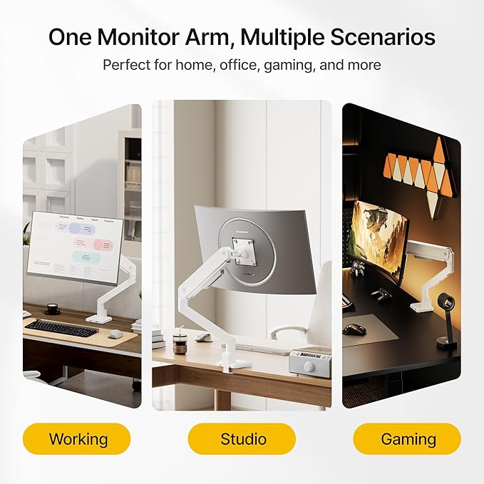 monTEK Single Monitor Arm with USB