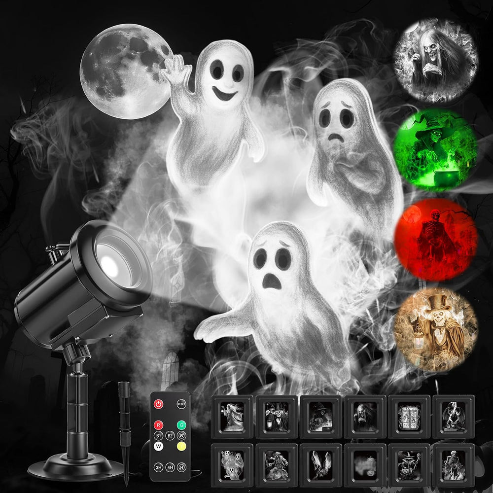 12 in 1 Halloween Ghost Projector Light Waterproof Outdoor Decor