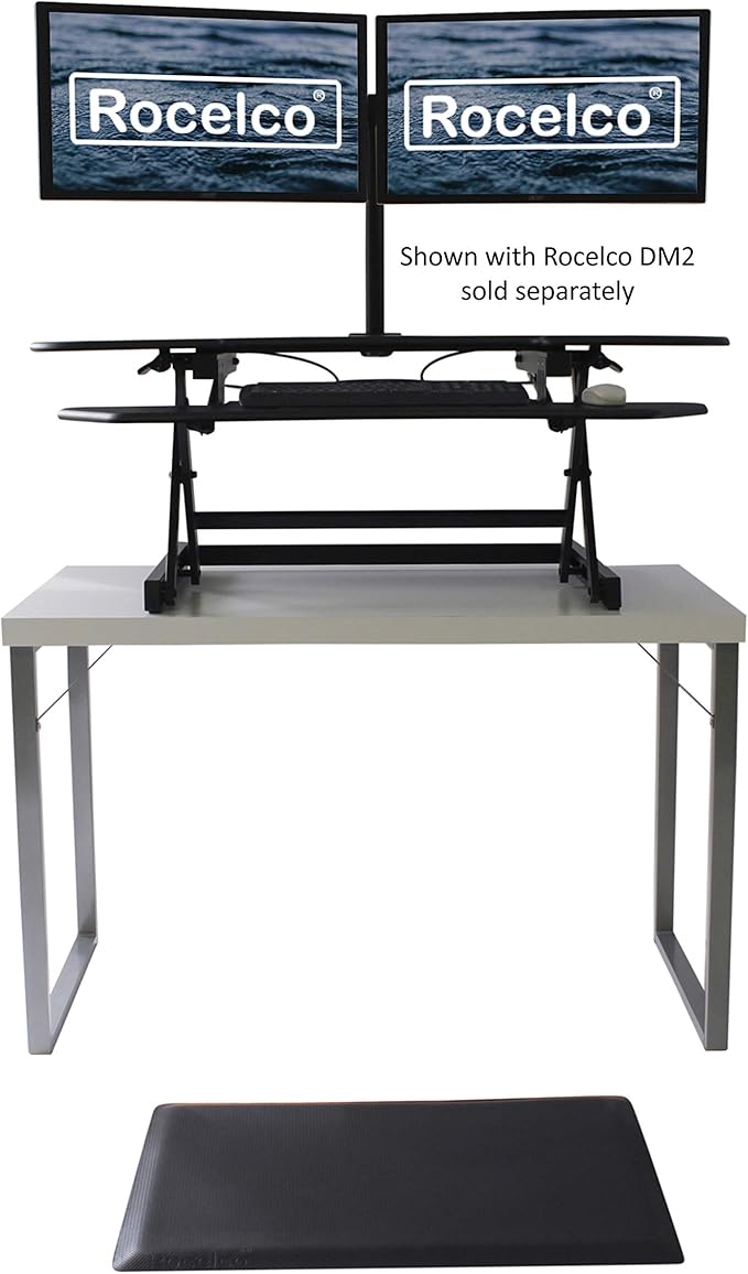 Rocelco 46" Height Adjustable Corner Standing Desk Converter