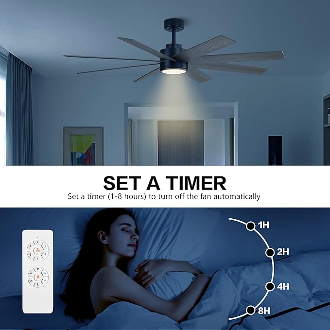 WINGBO 60" Large DC Ceiling Fans