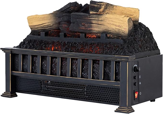 Country Living Electric Fireplace Logs, 20” LED Electric Fireplace Inserts