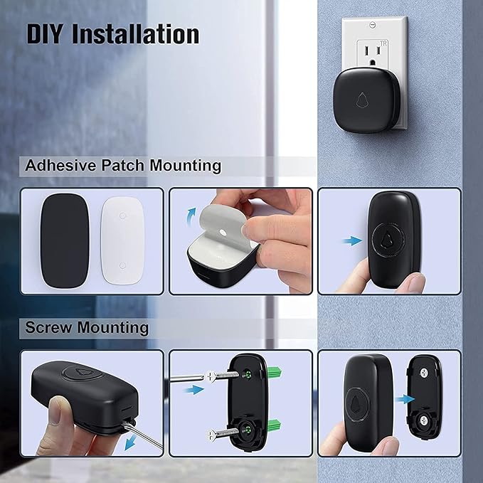 SECRUI Wireless Doorbell with 3Receivers 2 Push Buttons, Easy installation