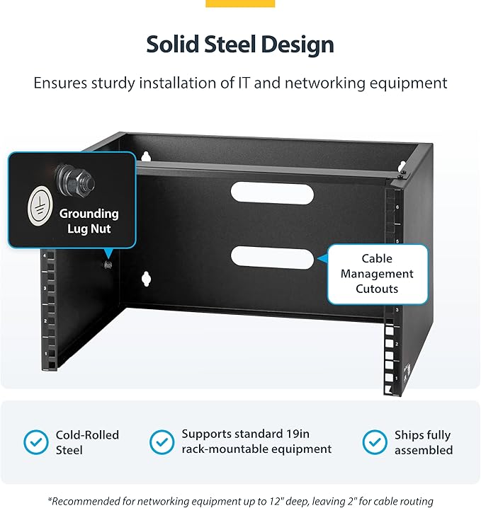 StarTech.com 6U Wall Mount Network Rack