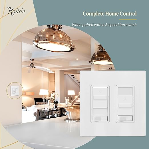 TOPGREENER Dimmer Light Switch for 200W Dimmable LED/CFL Lights, Single (10 Pack)