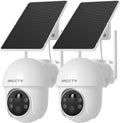 ARCCTV Solar Security Cameras Wireless Outdoor, 4MP 360° View Battery Powered (2 Pack)