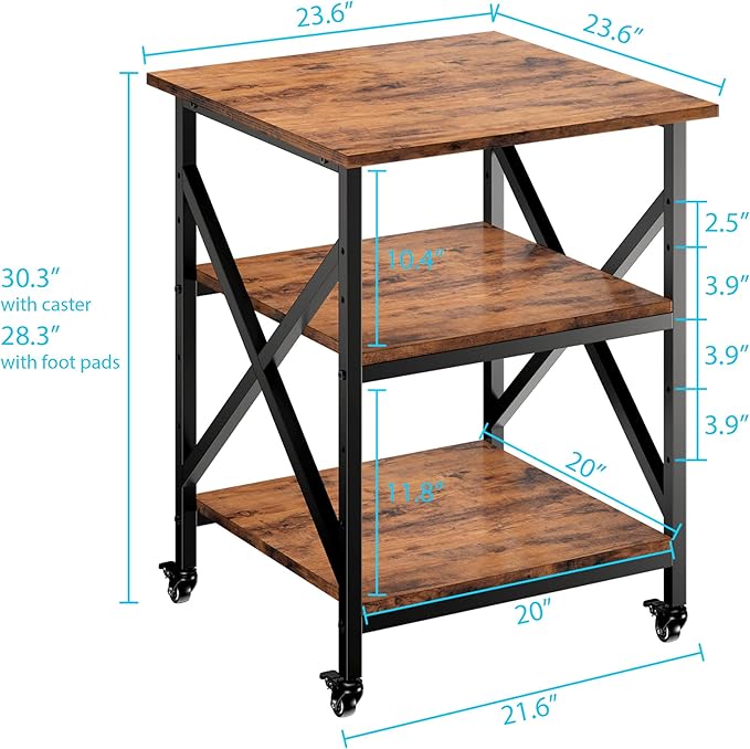 Ollieroo 3 Tier Printer Stand, Large Table