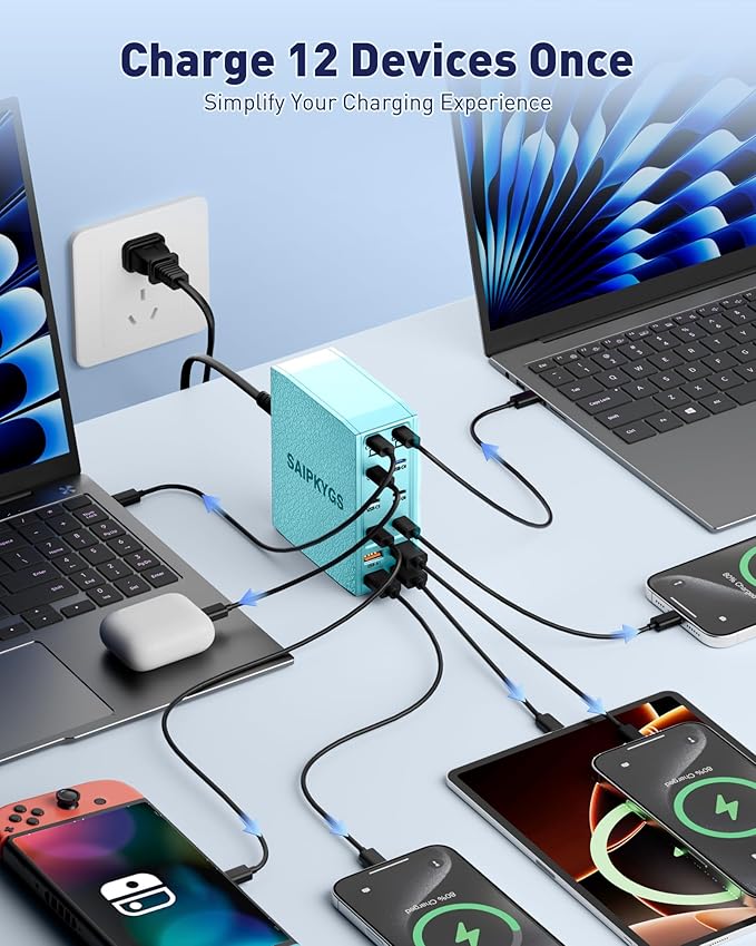 SAIPKYGS Charging Station, 12-Port USB C Charger Block