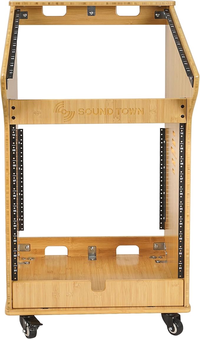 Sound Town DIY Solid Carbonized Bamboo Studio Rack