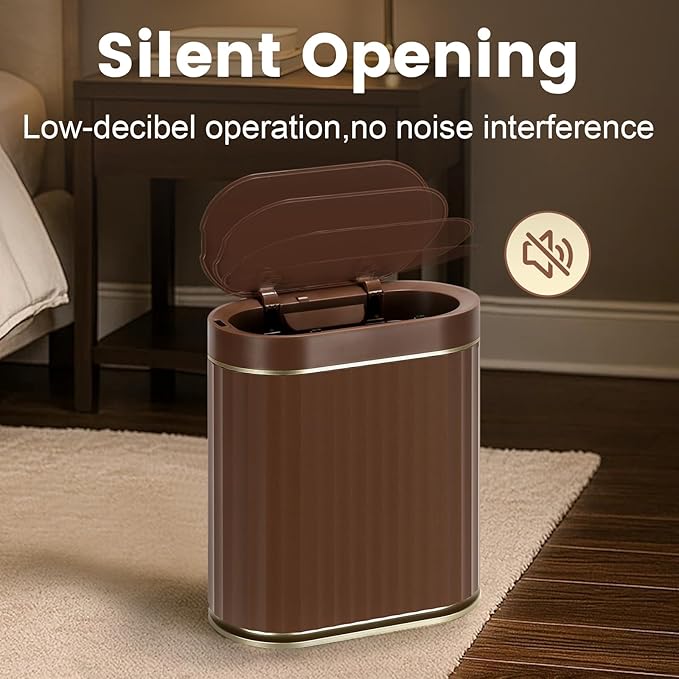 ELPHECO Bathroom Motion Sensor Trash can 2 Gallon Automatic Garbage Can