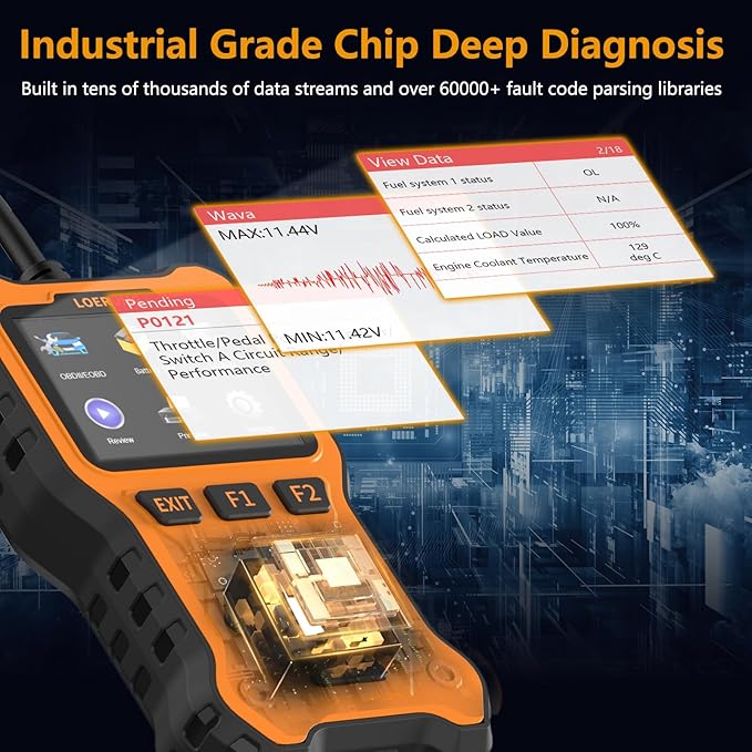 LOERUMG OBD2 Scanner Diagnostic Tool, Enhanced Check Engine Code Reader