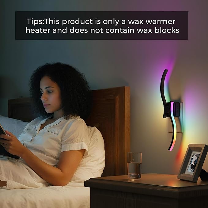 L LOHAS LED Night Light, 2 Pack Night Lights Plug into Wall, Modern Nightlight
