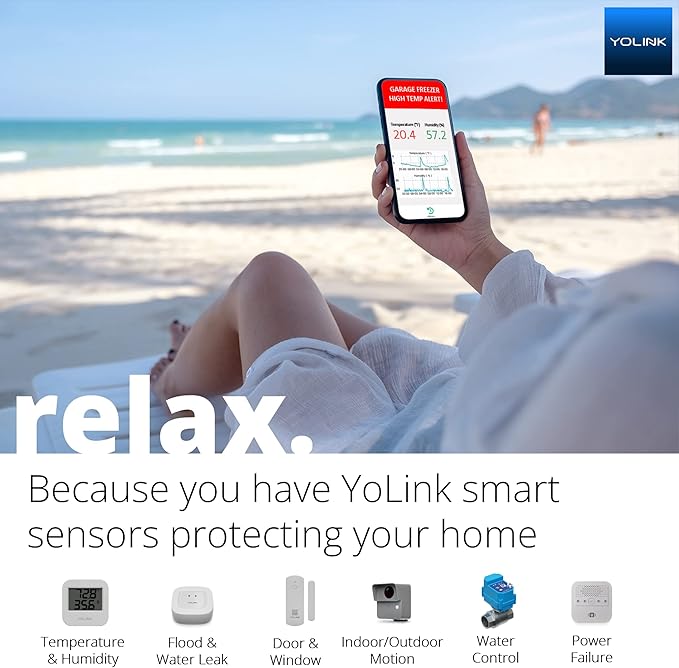 YoLink LoRa Smart Door Sensor Starter Kit: Hub & Door Sensor