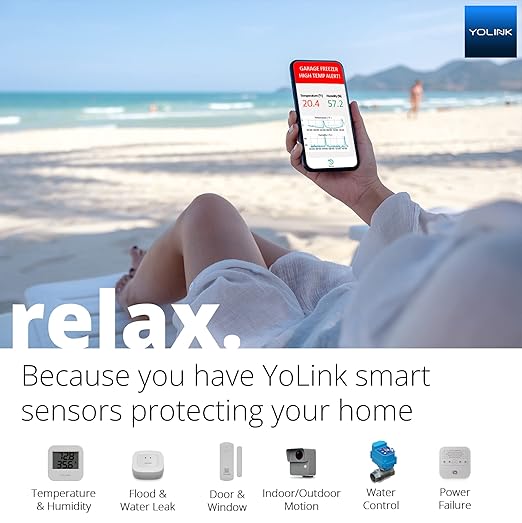 YoLink SpeakerHub & Two Temp/Humidity Sensors Starter Kit – Audio Hub Plays (2-Pack)
