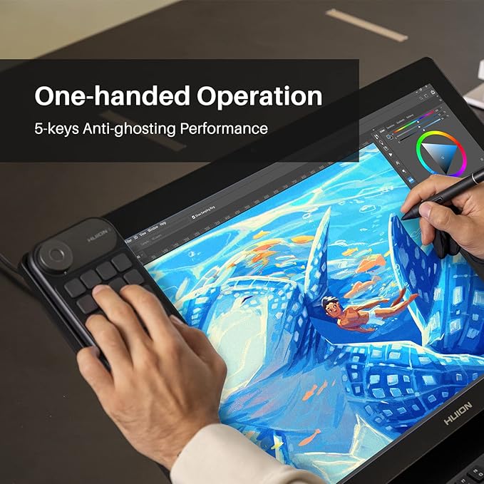HUION Keydial Mini Bluetooth Programmable Keypad