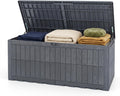 Tangkula 180 Gallon Outdoor Storage Box with Lockable Lid