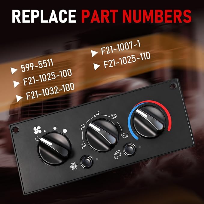 Front Climate Control Module 599-5511 Heavy Duty AC Control Panel Compatible