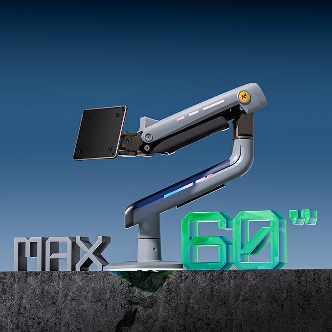 NB Gaming Monitor Arm or for 32 to 60 Inches Screen, Load up to 20 kg, VESA