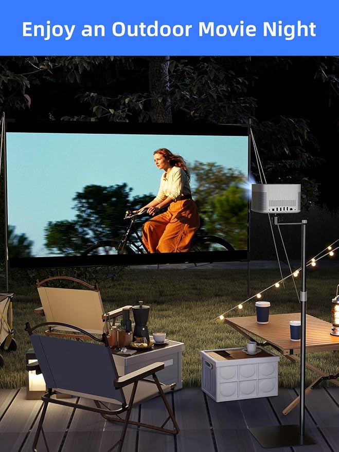 suptek Projector Stand Against Wall Hidden Stand, 360°Swivel, Height Adjustable