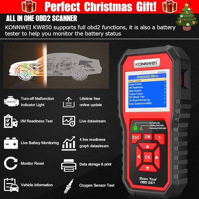 KONNWEI KW850 Professional OBD2 Scanner Auto Code Reader Diagnostic Check