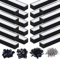 Muzata 20Pack 3.3FT/1M Plus-Size Spotless LED Channel Black LED Strip Diffuser