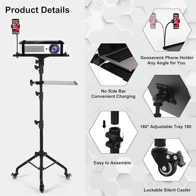Tossbiss Laptop Tripod on Wheels