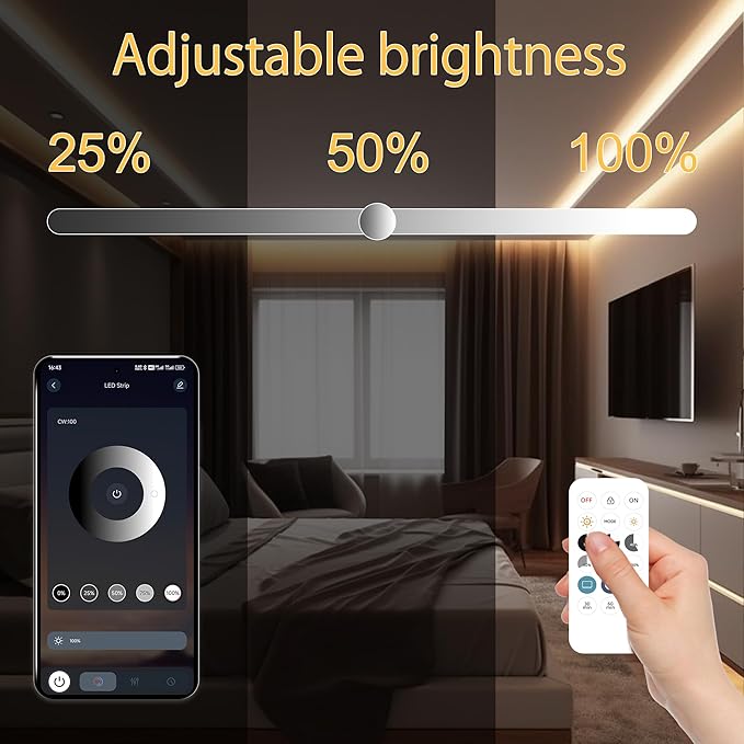 AXMOTUT 32.8ft COB LED Strip Light Warm White, High Bright LED Strips (2 Rolls)