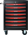 Heavy Duty 7-Drawer Rolling Tool Chest, Key Lock Tool Storage Cabinet with Lockable Casters & Drawer Liners, Mobile Tool Organizer Cart for Garage Workshop Warehouse Repair Shop (Black)