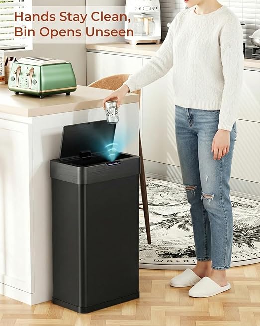 TLSUNNY 16 Gallon Motion Sensor Trash Can, Touchless Automatic Garbage Can
