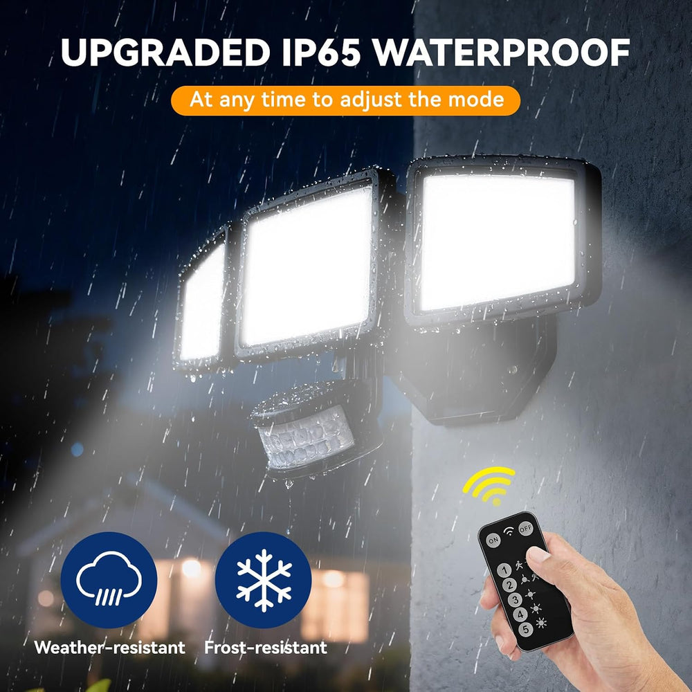 LED Security Lights Motion Sensor Light Outdoor, 7000LM, 6500K, Waterproof, F...