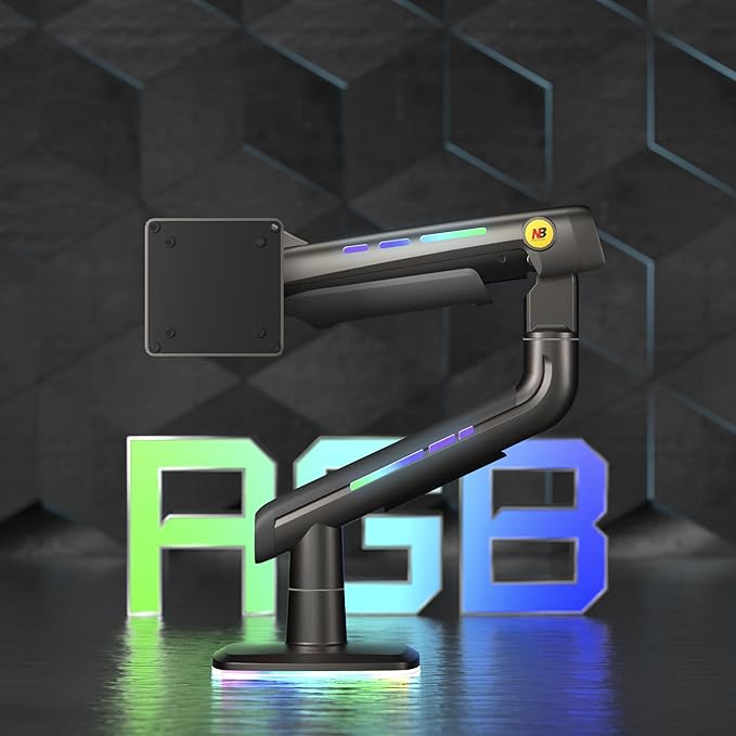 NB Gaming Monitor Arm for Screen up to 60 inches, Holds 44 lbs, VESA 75/100