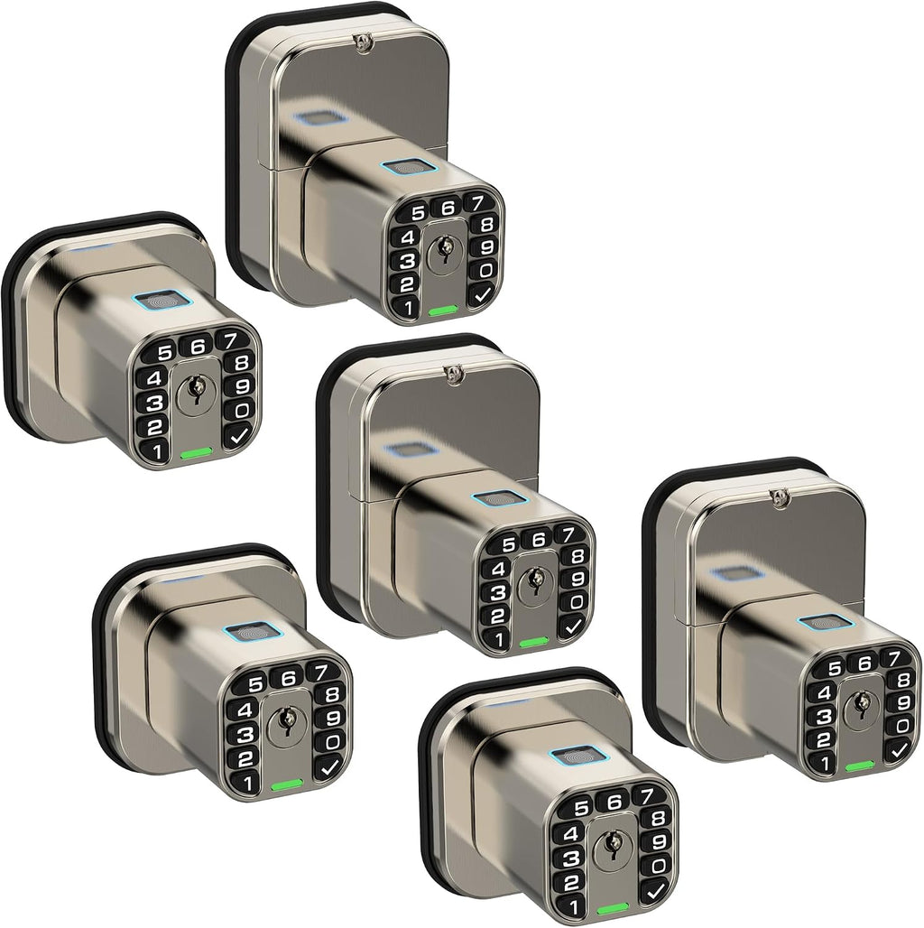 Richelock IU53 Double-Sided Fingerprint & Keypad Door Lock, All-Weather, Fully Waterproof Biometric Entry with Dual-Sided Codes, Same Key Both Sides for for Outdoor, Indoor, Gate, Fence