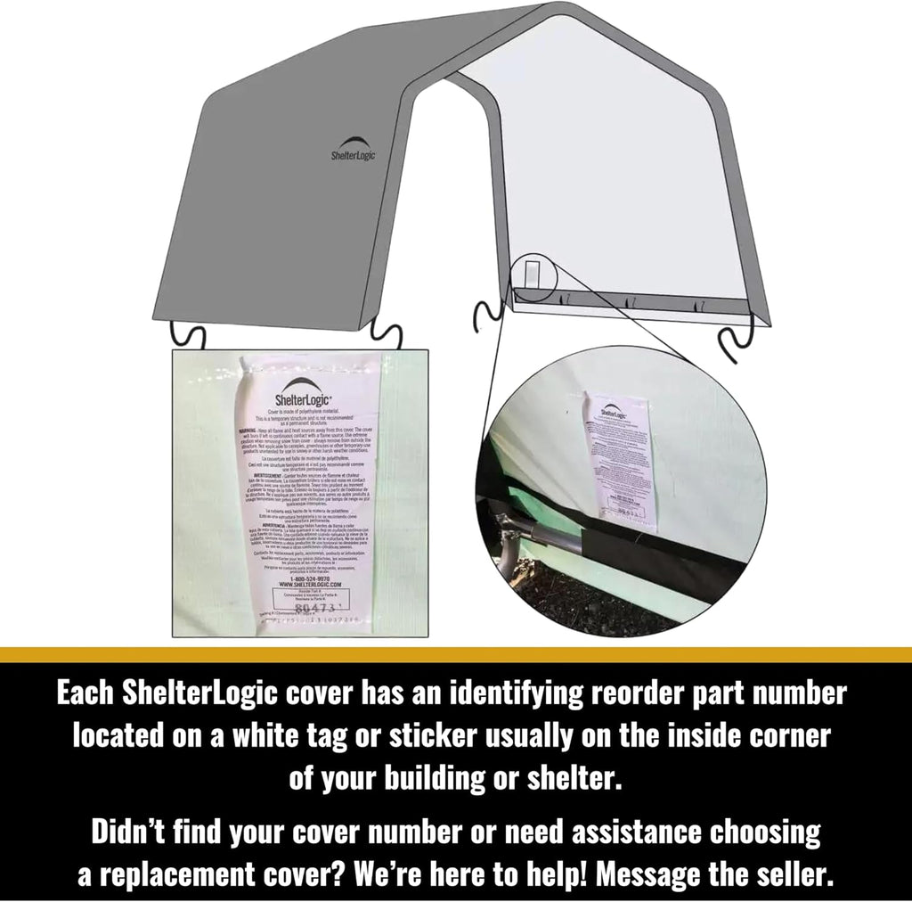 shelterlogic replacement cover roundtop 13 x 20 x, package contents