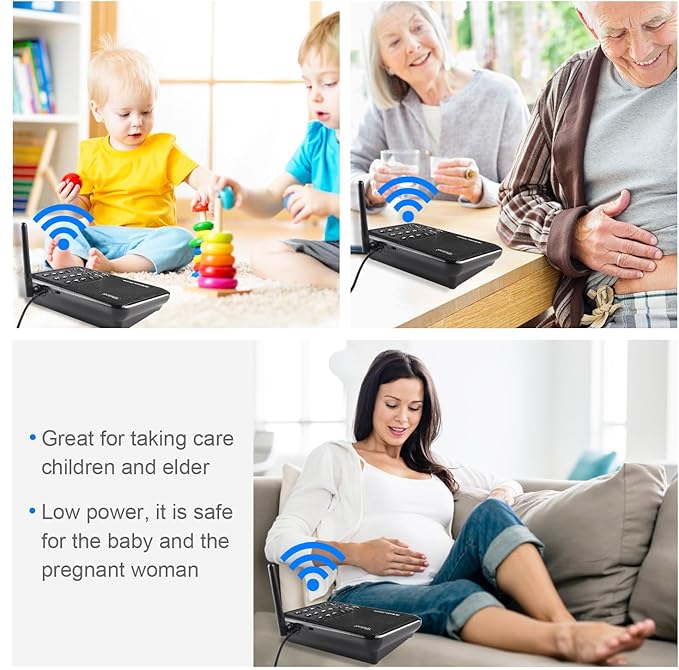 Wuloo Intercoms Wireless for Home 5280 Feet Range 10 Channel 3 Code, Wireless