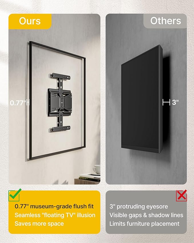 monTEK 0.77" Ultra Slim TV Wall Mount