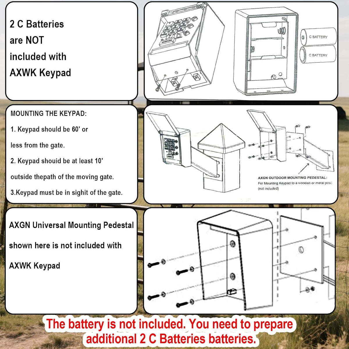 gh ost gate opener keypad axwk wireless waterproof on a desk or shelf