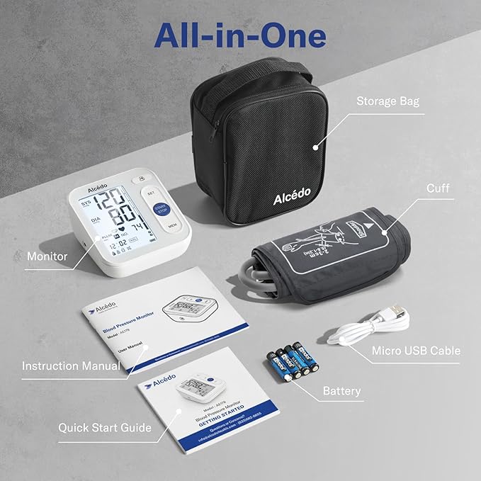 Alcedo Blood Pressure Monitor for Home Use, Automatic Digital BP Machine