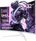 CRUA 32" Curved Gaming Monitor, 144Hz/160Hz 4K UHD 1500R VA Screen, Supports