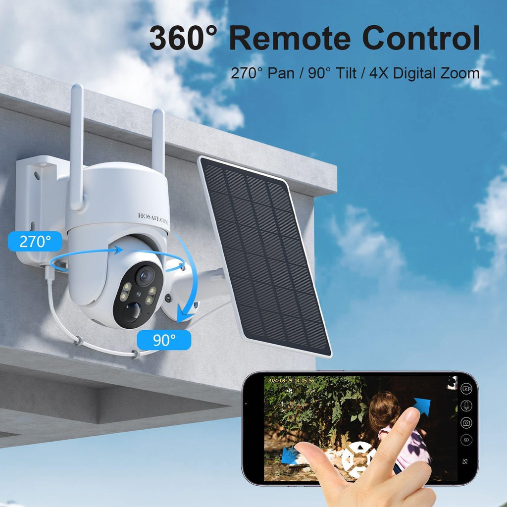 wifi outdoor security camera wireless, spotlight color night, close-up detail